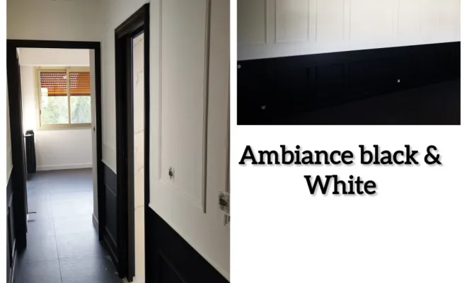 Ambiance Black & White pour notre client basé sur mandelieu